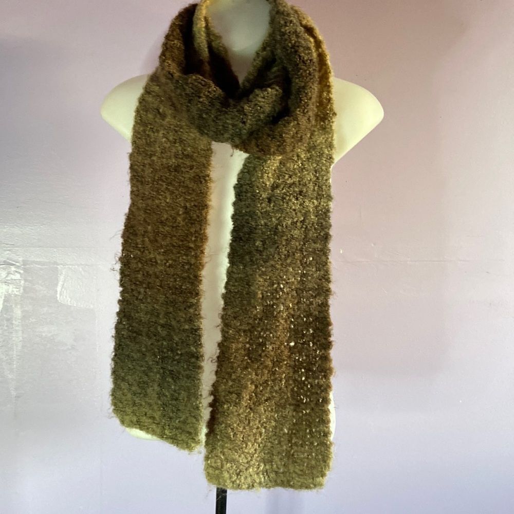 Extra Large Brown Knitted Scarf Chunky Soft Winter Wrap Shawl Unisex